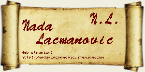 Nada Lacmanović vizit kartica